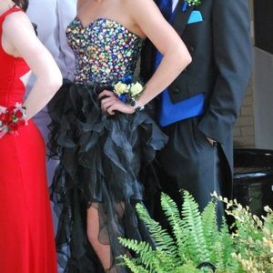 Jeweled and Feathered Gown